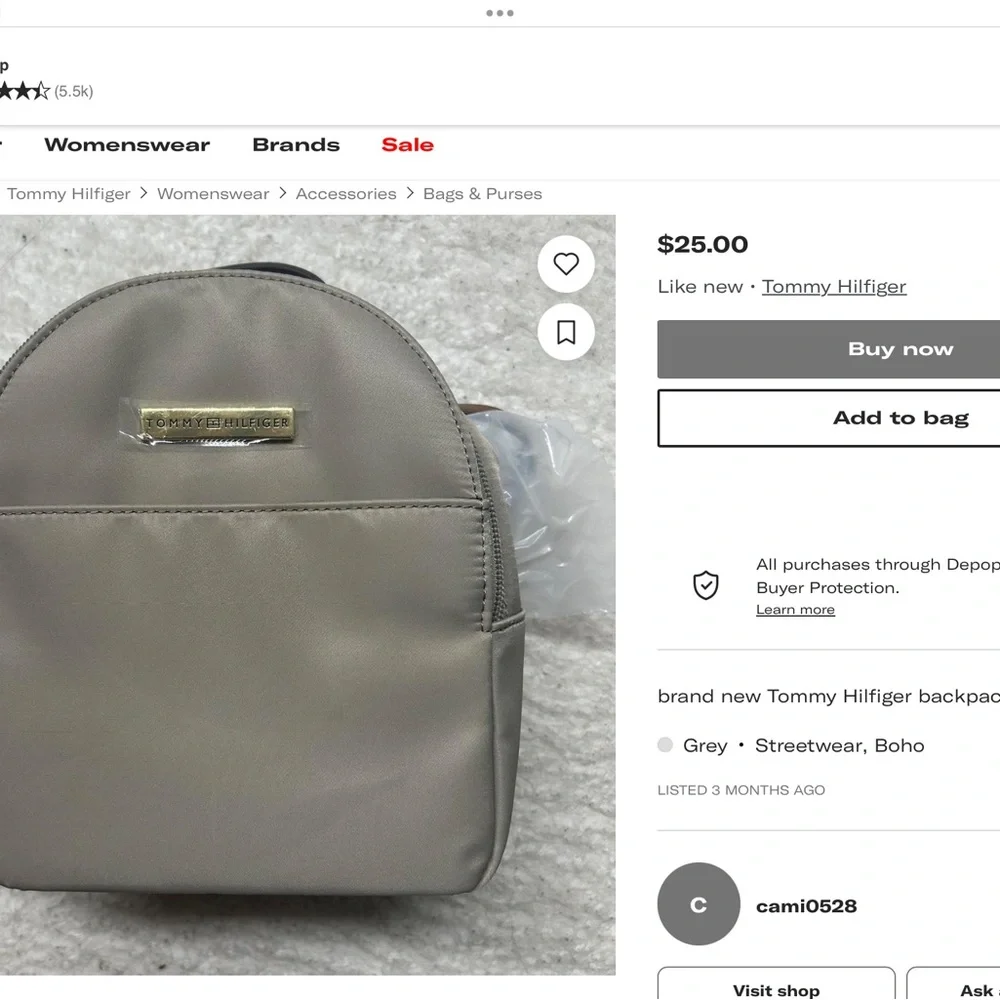 ‘Tommy Hilfiger’ Mini Backpack/Purse NWOT (#8)